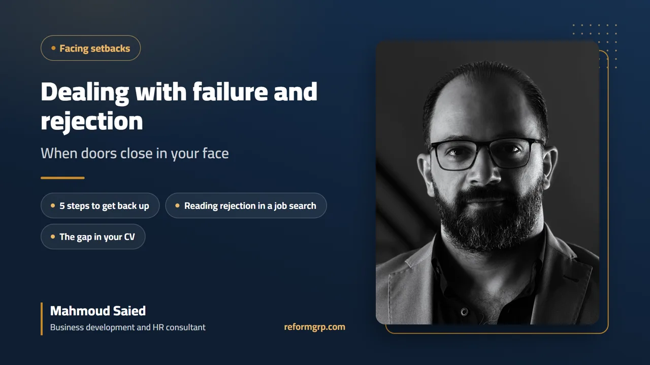 Cover of Dealing with Failure and Rejection at Work, Steps to Bounce Back