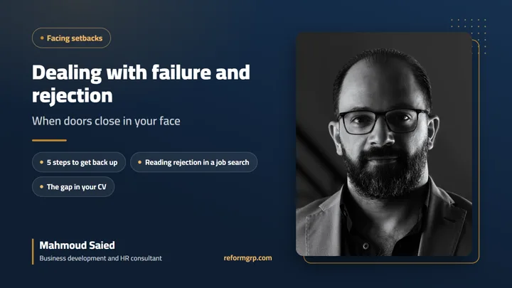 Dealing with Failure and Rejection at Work, Steps to Bounce Back