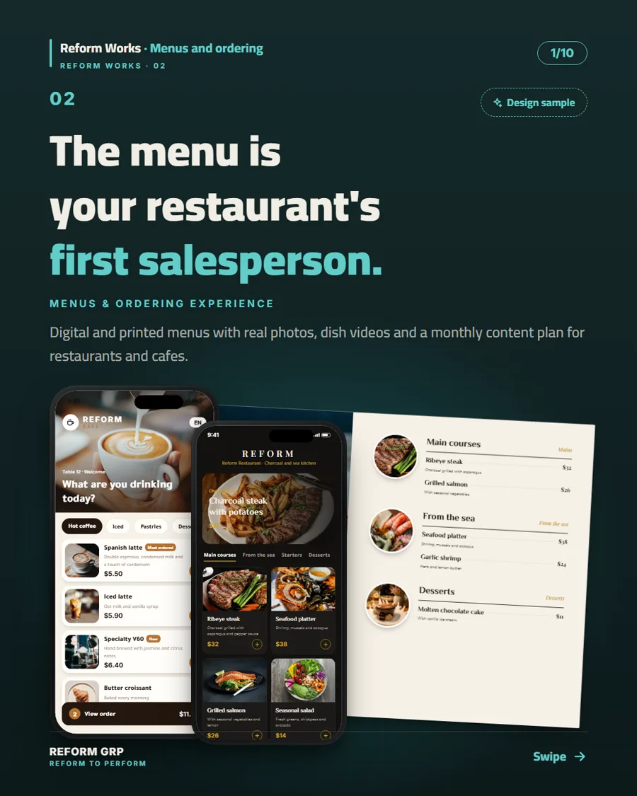 Digital Menus and Ordering Experience