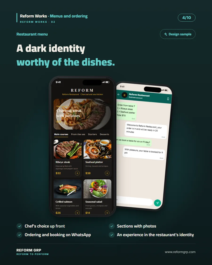 Menus and ordering, slide 4