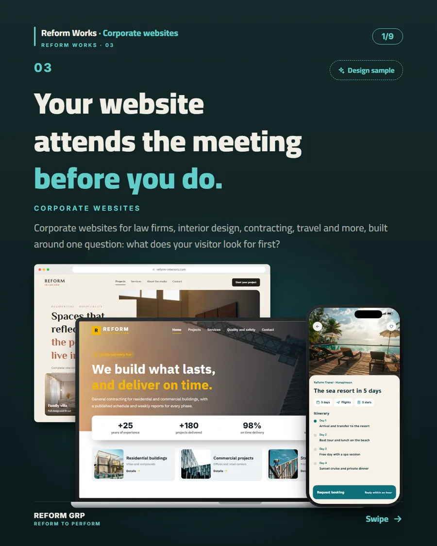 Corporate websites, slide 1