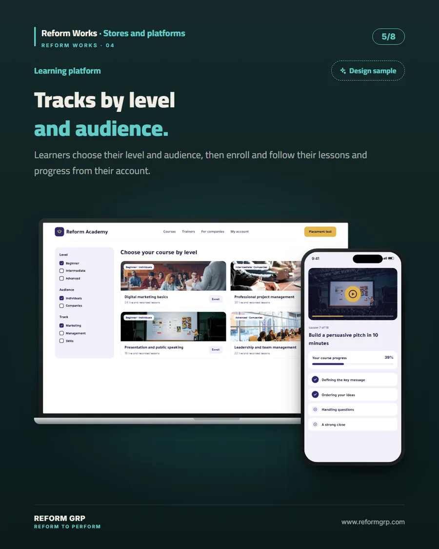 Online stores and platforms, slide 5