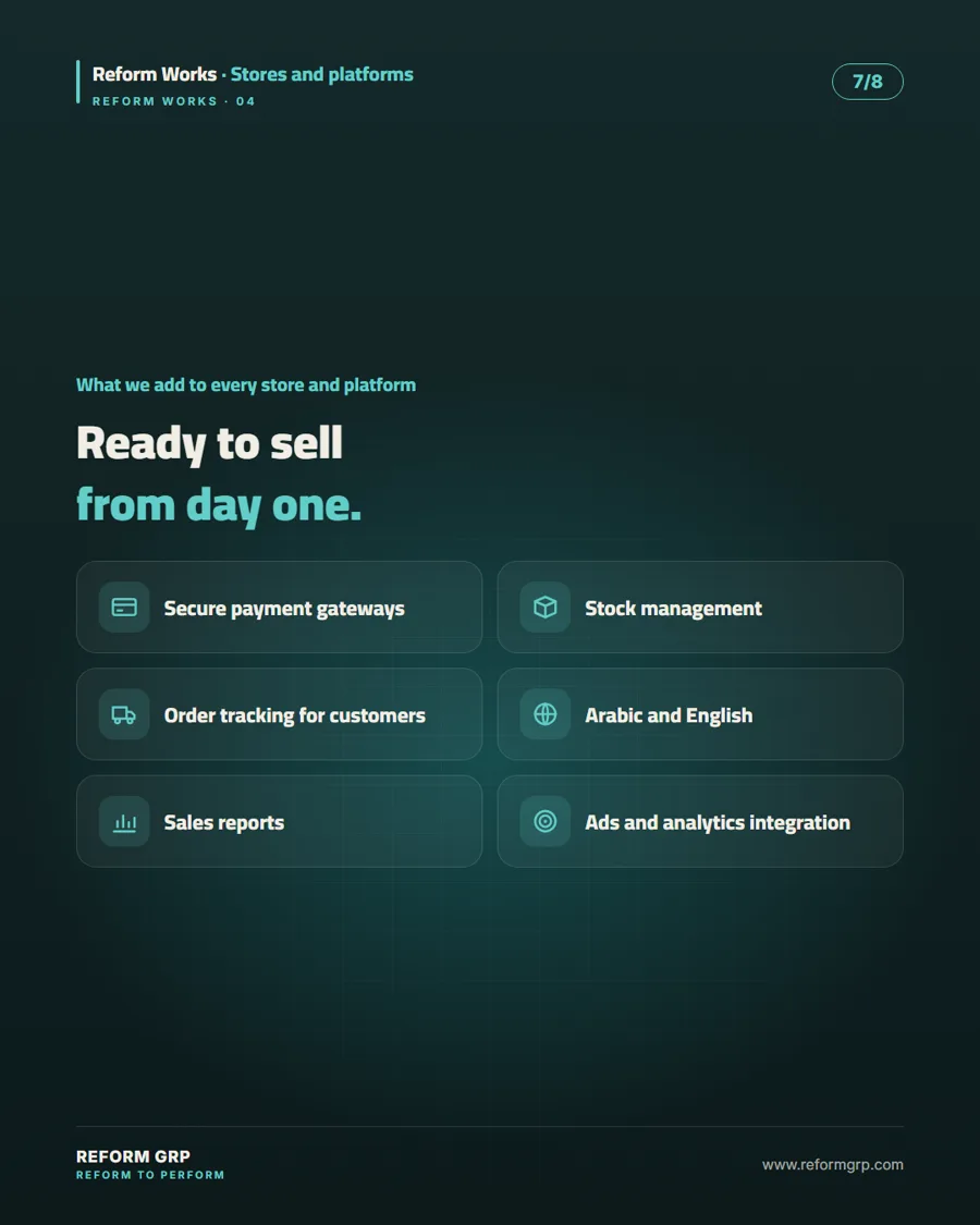 Online stores and platforms, slide 7