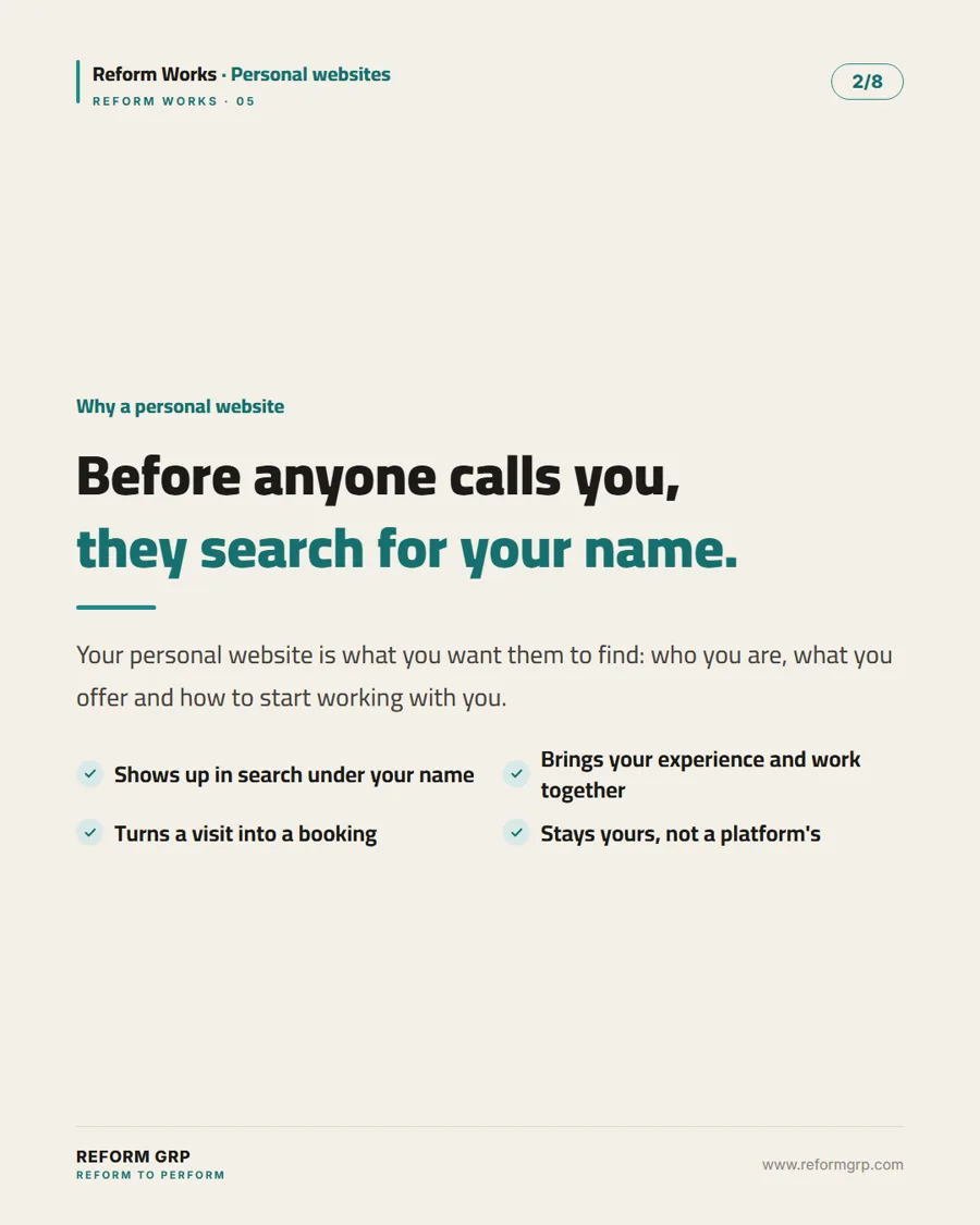 Personal websites, slide 2