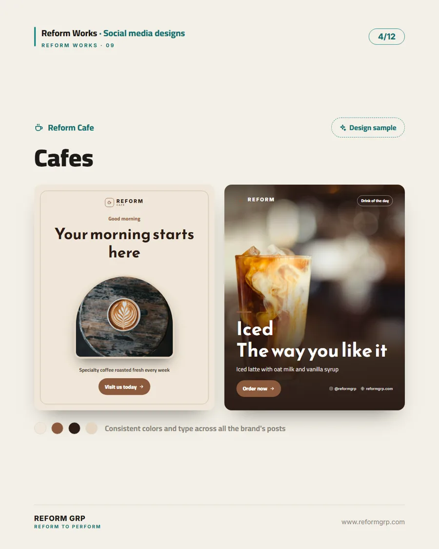 Social media designs for food and health, slide 4