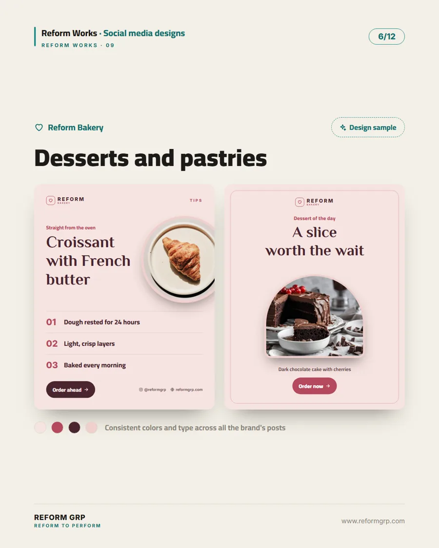 Social media designs for food and health, slide 6